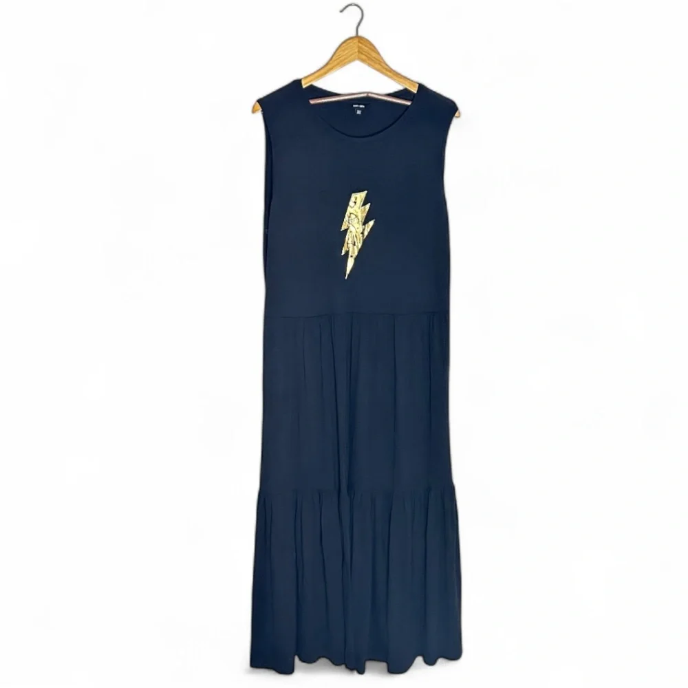 Saint + Sofia Greenwich Dress Black Rock N Roll Size 14 Stretch